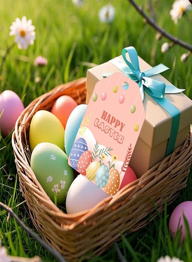 Topabel Easter Gift Tags,2x3 Inch Happy Easter Paper Tags with 32.8Ft String for DIY Present Wrapping Spring Party Decor,90 Pcs Per Pack - Image 3